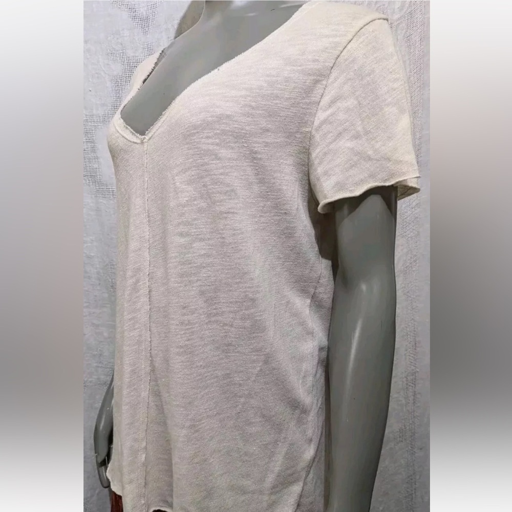 Project Social T Women’s Pullover Rough Hem Tee Off White Size S AR 10